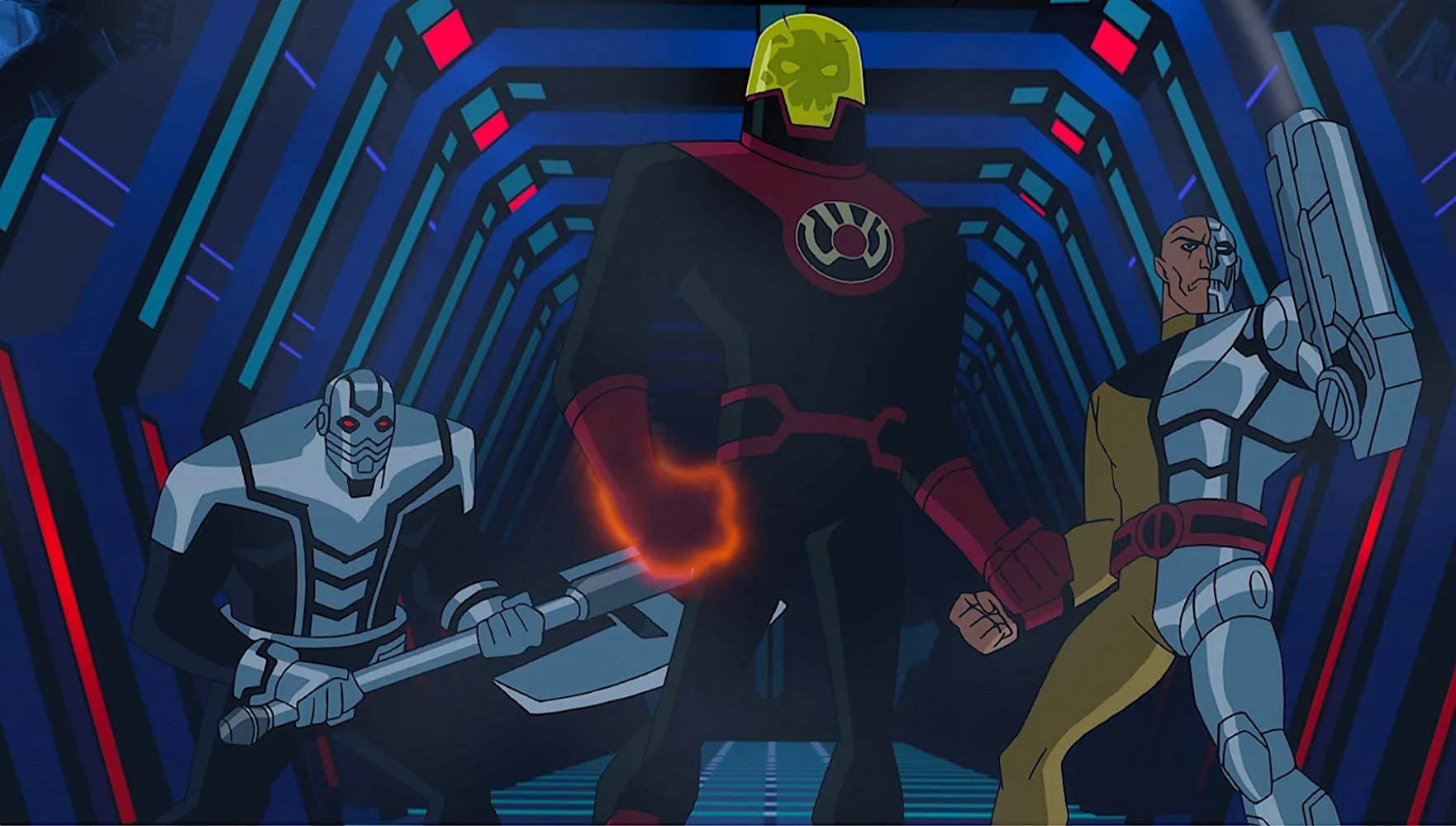 Кадр из фильма Лига справедливости против Смертоносной пятерки