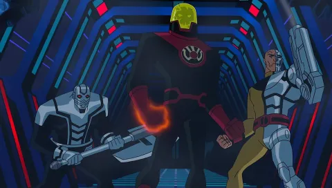 Кадр из фильма Лига справедливости против Смертоносной пятерки