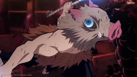 Кадр из фильма Истребитель демонов: Поезд «Бесконечный»