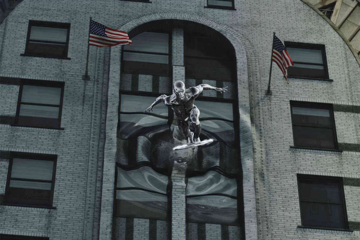 Кадр из фильма Фантастическая четверка: Вторжение Серебряного серфера