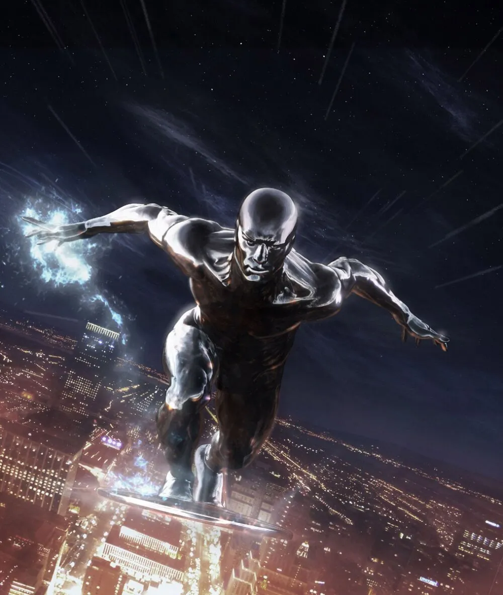 Кадр из фильма Фантастическая четверка: Вторжение Серебряного серфера