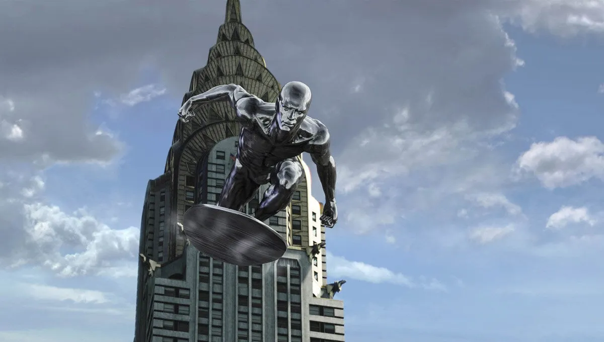 Кадр из фильма Фантастическая четверка: Вторжение Серебряного серфера