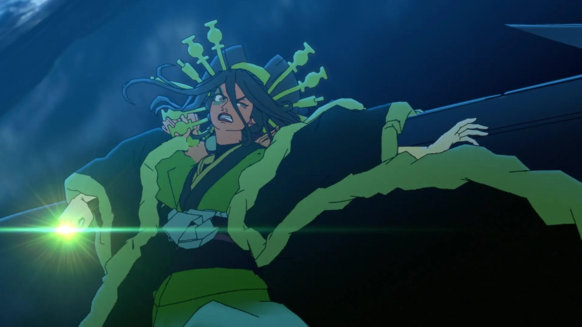 Кадр из фильма Бэтмен-ниндзя против Лиги якудза