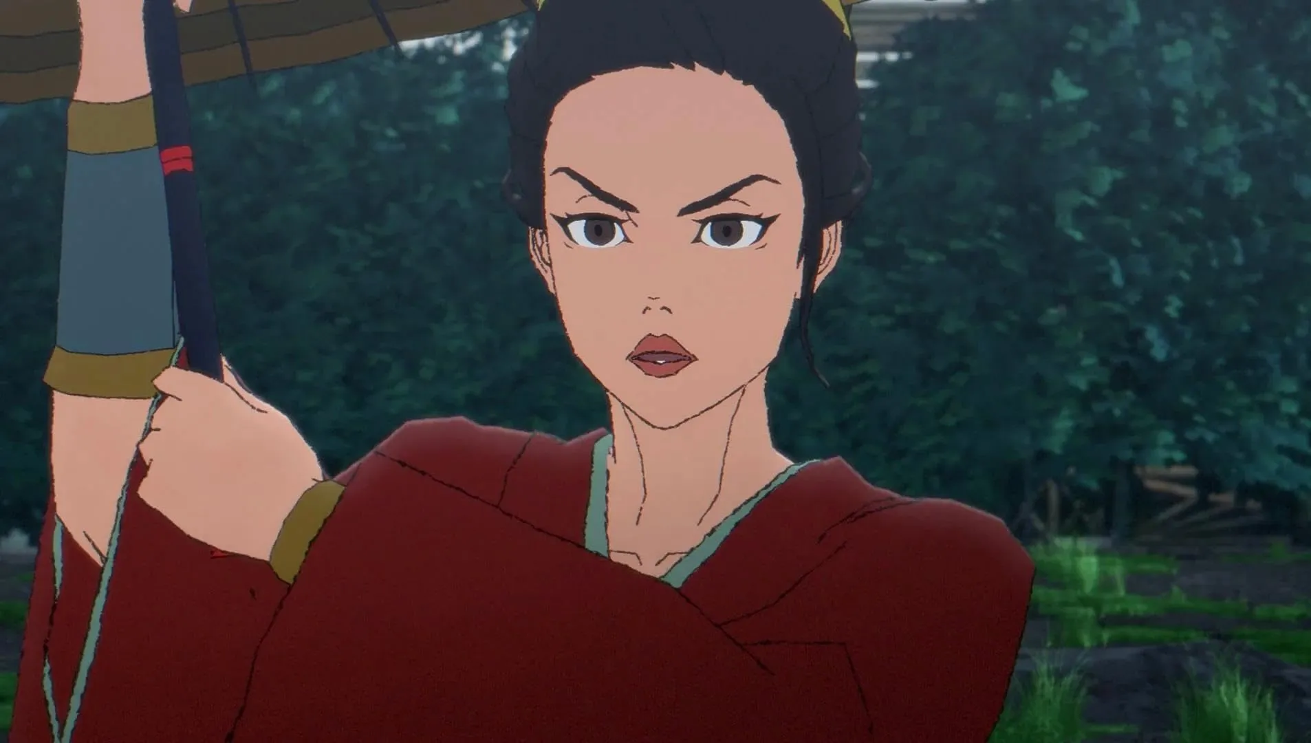 Кадр из фильма Бэтмен-ниндзя против Лиги якудза