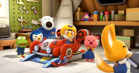 Кадр из фильма Пингвинёнок Пороро: Большие гонки